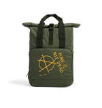 Olive Green Punk Is Not Dead Roll Top Rucksack