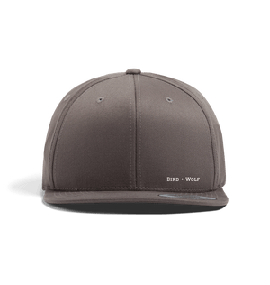 Dark Grey Bird + Wolf Snap Back Cap (White Lettering)