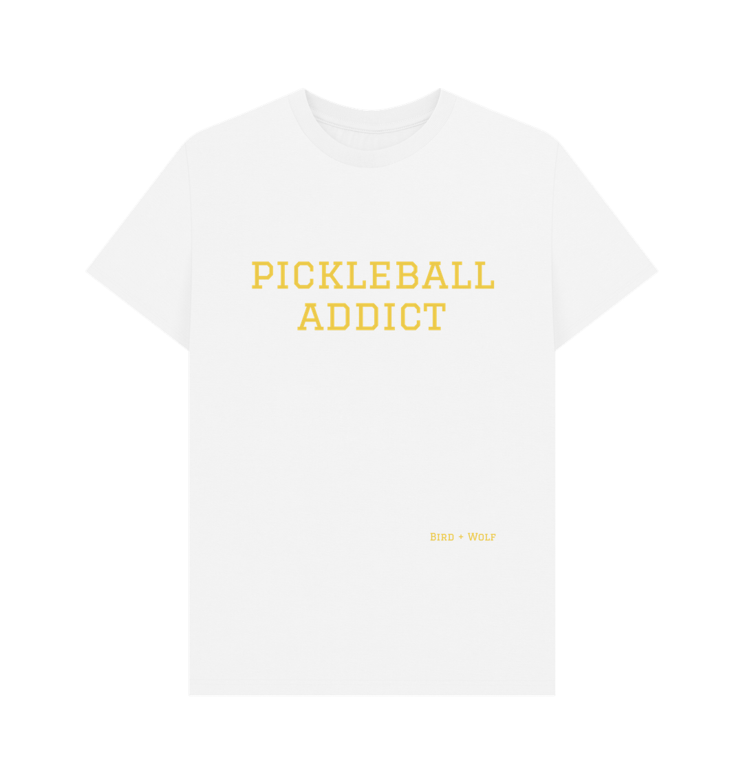 White Pickleball Addict Classic Tee