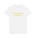 White Pickleball Addict Classic Tee