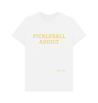 White Pickleball Addict Classic Tee