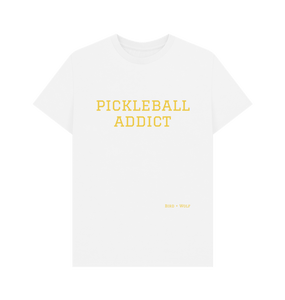 White Pickleball Addict Classic Tee