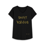 Black Printed T-shirt Front