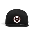 Black Bird + Wolf Logo Black Snap Back Cap