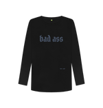Black Printed Long Sleeve T Shirt Front