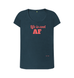 Denim Blue Printed T-shirt Front