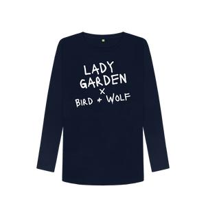 Navy Blue Lady Garden X Bird + Wolf Long Sleeve Tee