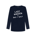 Navy Blue Printed Long Sleeve T Shirt Front