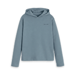 Stone Blue Printed Hoody Front