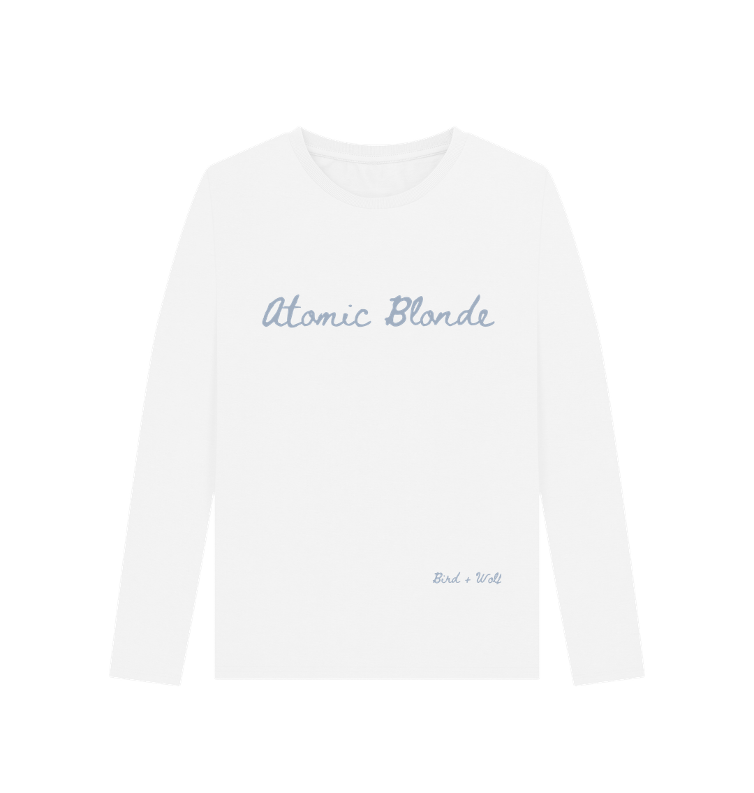 White Atomic Blonde Long Sleeve Tee (Italics)