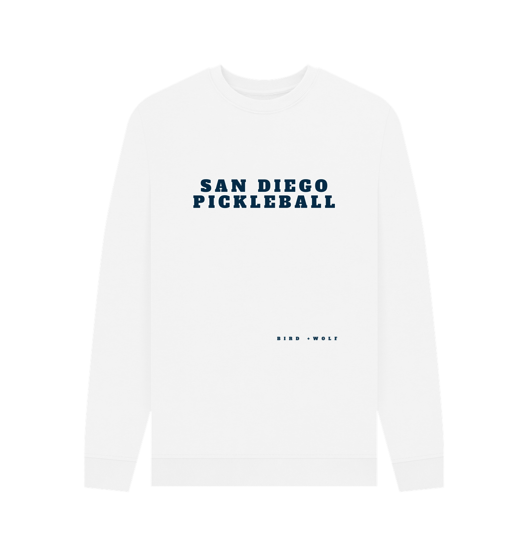 White San Diego Pickleball Cosy Sweatshirt