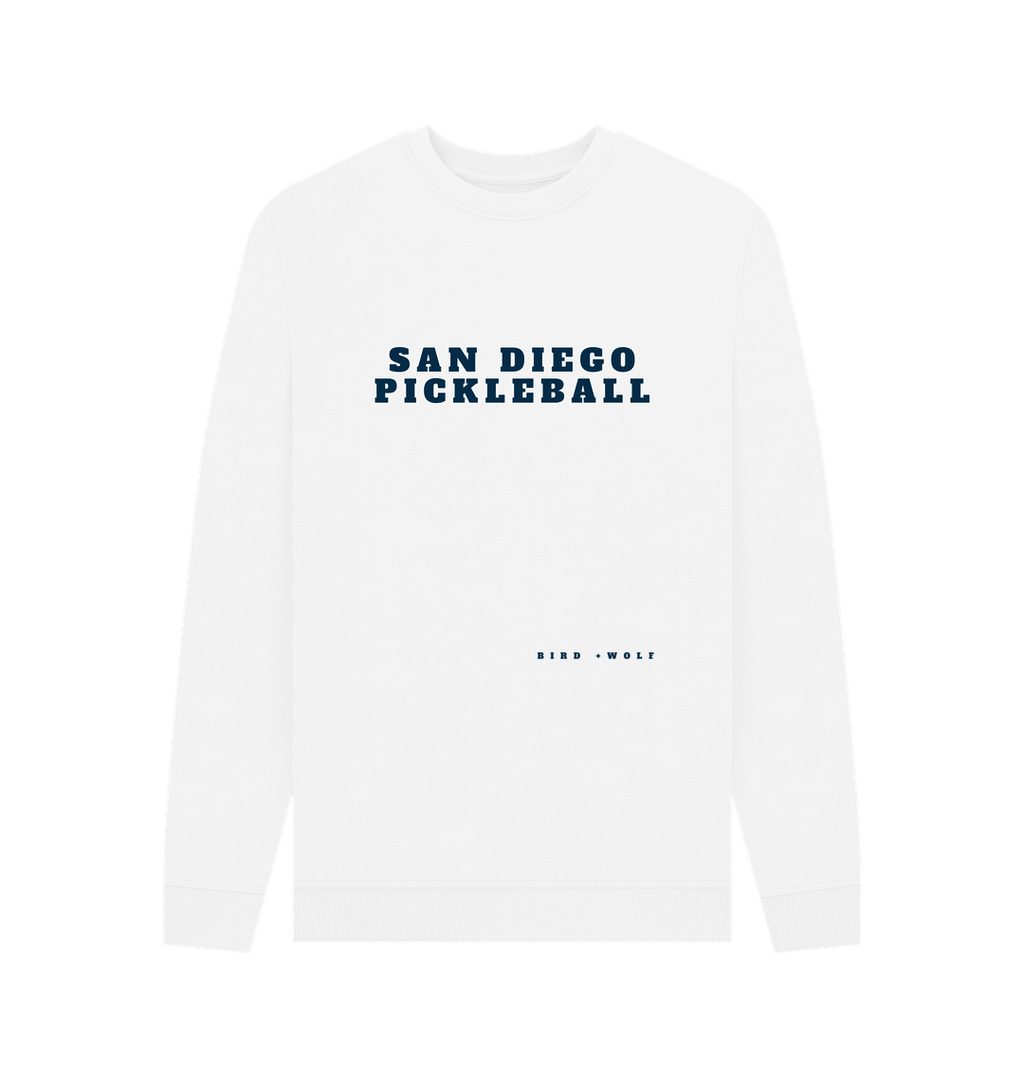 White San Diego Pickleball Cosy Sweatshirt