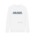 White San Diego Pickleball Cosy Sweatshirt