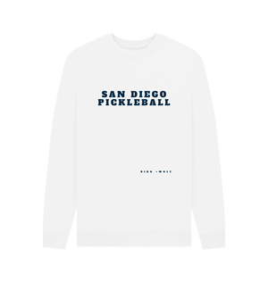 White San Diego Pickleball Cosy Sweatshirt