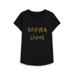 Black Printed T-shirt Front