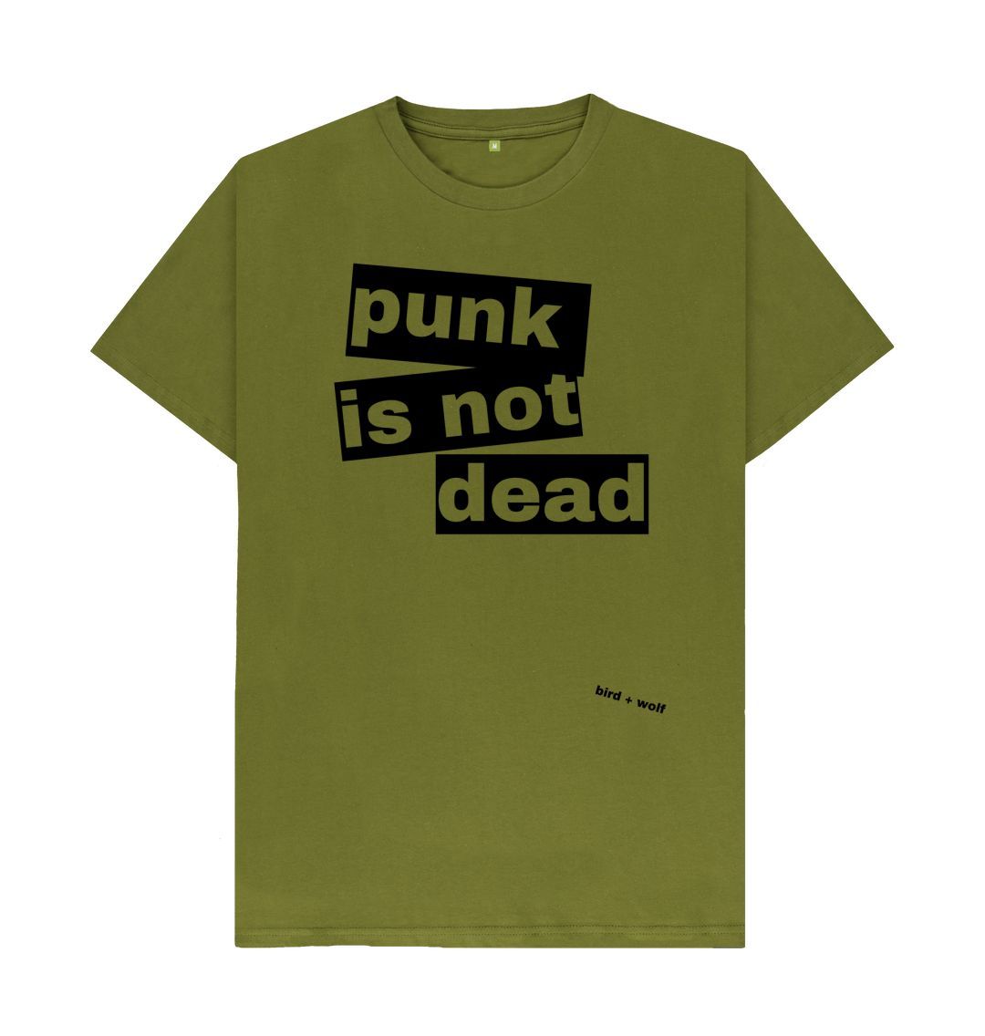 Moss Green Punk Is Not Dead Classic Tee