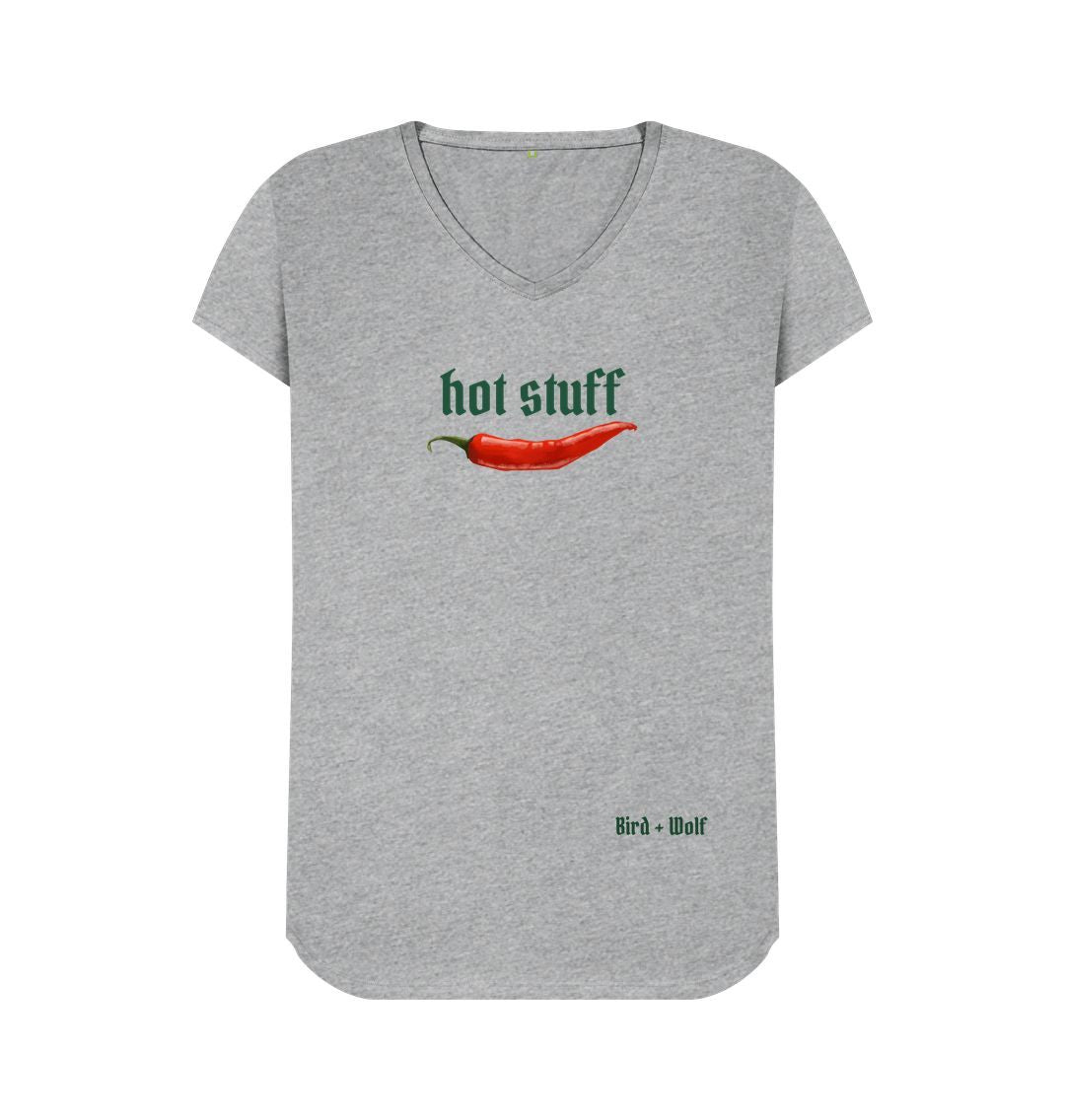 Athletic Grey Hot Stuff V Neck Tee