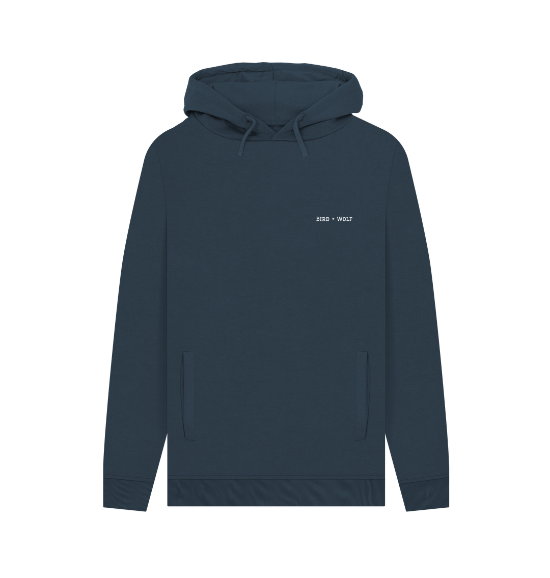 Navy Printed Hoody