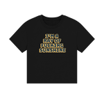 Black Printed T-shirt Front