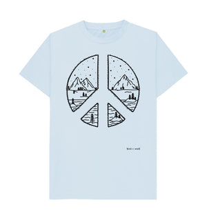Sky Blue Peace + Mountains Classic T Shirt