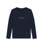 Navy Blue Printed Long Sleeve T Shirt Front