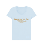 Sky Blue Freshwater Bay Pickleball Scoop Neck Tee