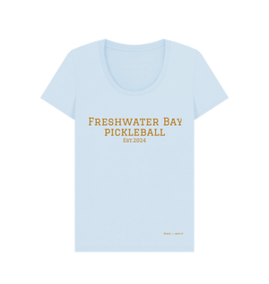 Sky Blue Freshwater Bay Pickleball Scoop Neck Tee