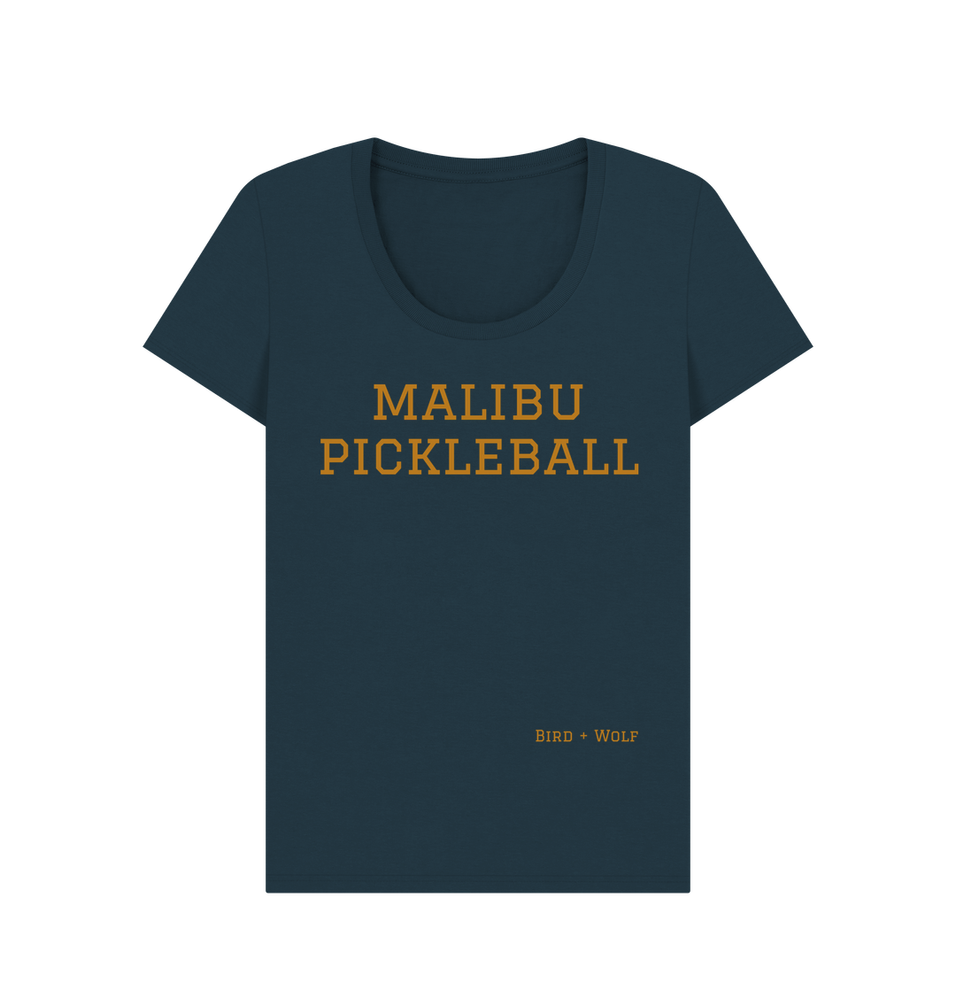 Denim Blue Malibu Pickleball Scoop Neck Tee