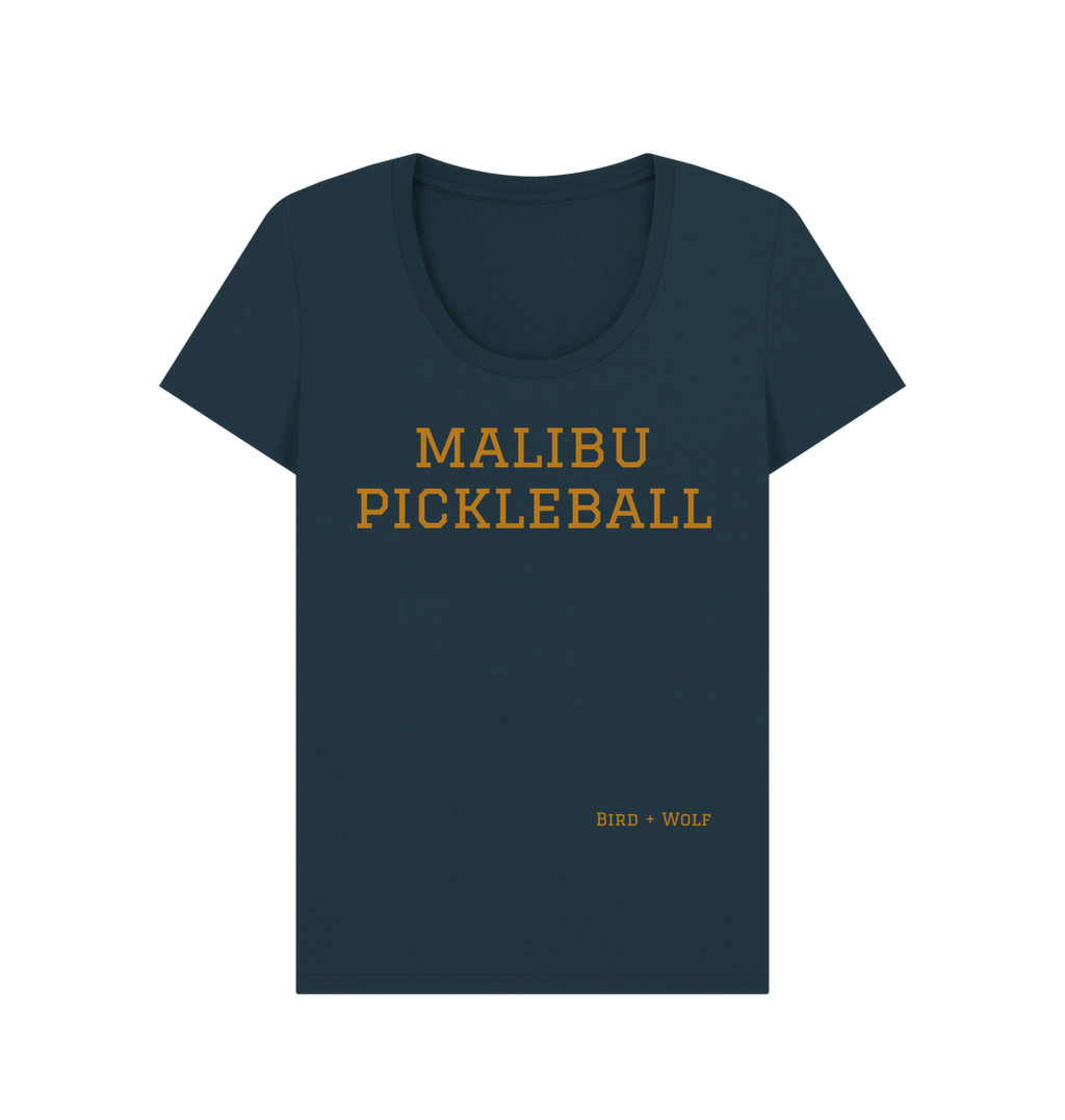 Denim Blue Malibu Pickleball Scoop Neck Tee