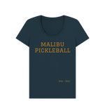 Denim Blue Malibu Pickleball Scoop Neck Tee