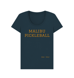 Denim Blue Malibu Pickleball Scoop Neck Tee