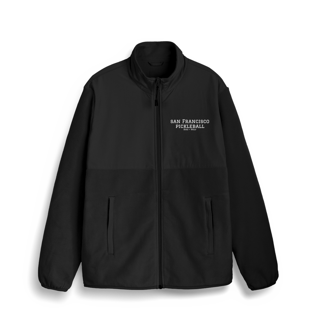 Black San Francisco Pickleball Fleece Jacket