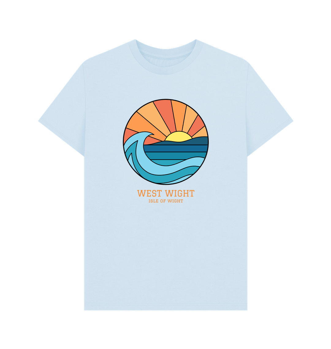 Sky Blue Printed T-shirt Front