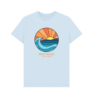 Sky Blue Printed T-shirt Front
