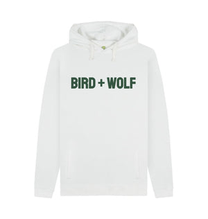 White Bird + Wolf Chunky Hoodie (Khaki Lettering)