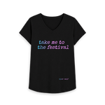 Black Printed T-shirt Front