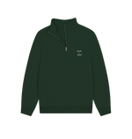 Evergreen Bird + Wolf Quarter Zip Cosy Sweatshirt (GENDER NEUTRAL)