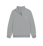 Athletic Grey Bird + Wolf Quarter Zip Cosy Sweatshirt (GENDER NEUTRAL)