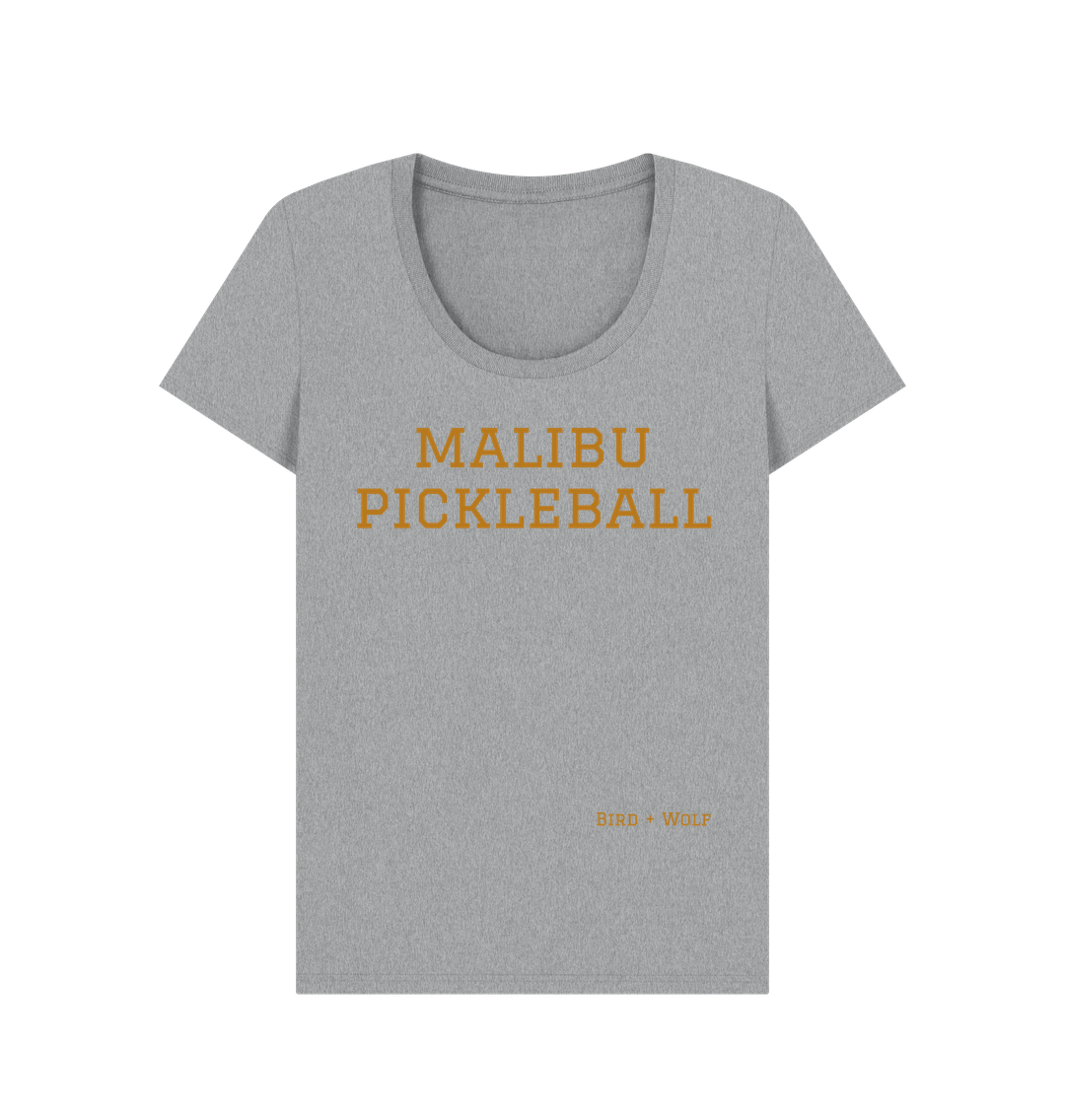 Athletic Grey Malibu Pickleball Scoop Neck Tee