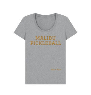 Athletic Grey Malibu Pickleball Scoop Neck Tee