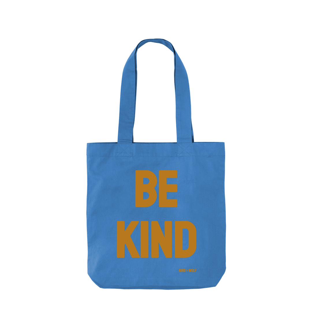 Cornflower Blue Be Kind Organic Twill Cotton Bag