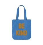 Cornflower Blue Be Kind Organic Twill Cotton Bag