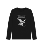 Black Printed Long Sleeve T Shirt Front