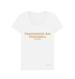 White Freshwater Bay Pickleball Scoop Neck Tee