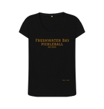 Black Freshwater Bay Pickleball Scoop Neck Tee