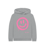 Athletic Grey Smiley Face Kids Hoodie