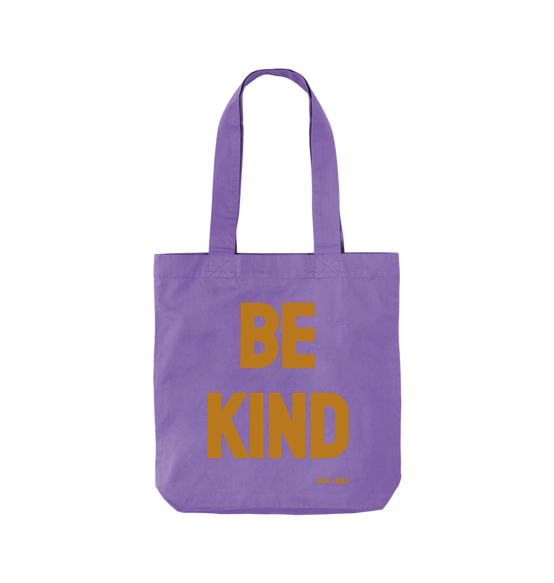 Violet Be Kind Organic Twill Cotton Bag