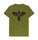 Moss Green Printed T-shirt Front