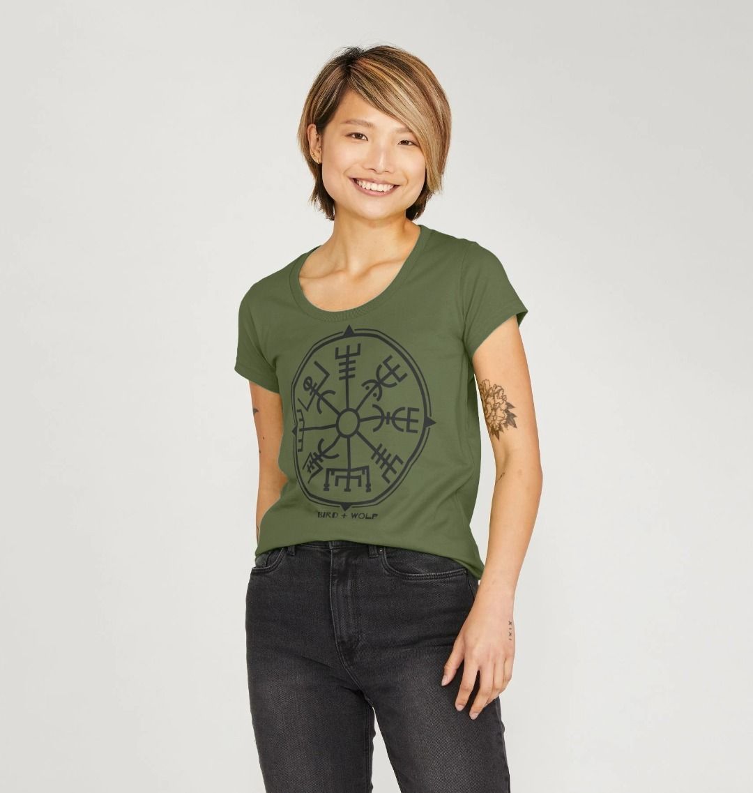 Viking Symbol Scoop Neck Tee