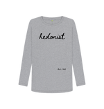 Athletic Grey Hedonist Long Sleeve Tee (Italics)